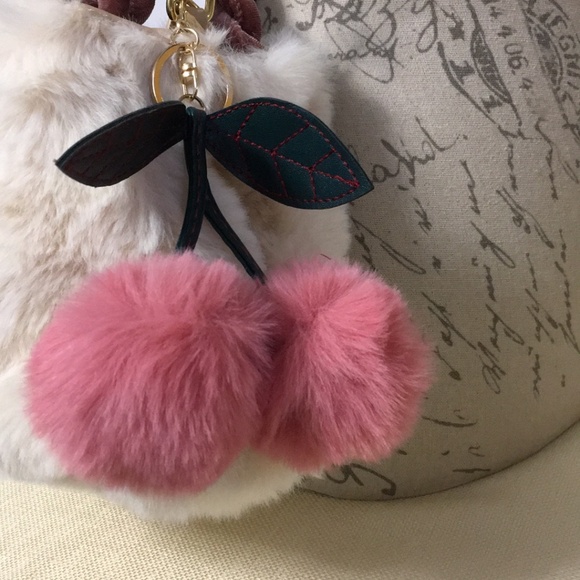 Plush Mini ‘Basket’ Purse & Cherry Key Charm - Picture 3 of 5